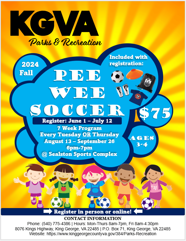 2024 Fall Pee Wee Soccer Flyer Photo