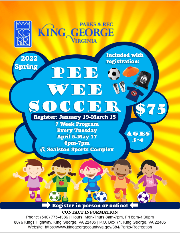 2022 Spring Pee Wee Soccer Flyer Photo