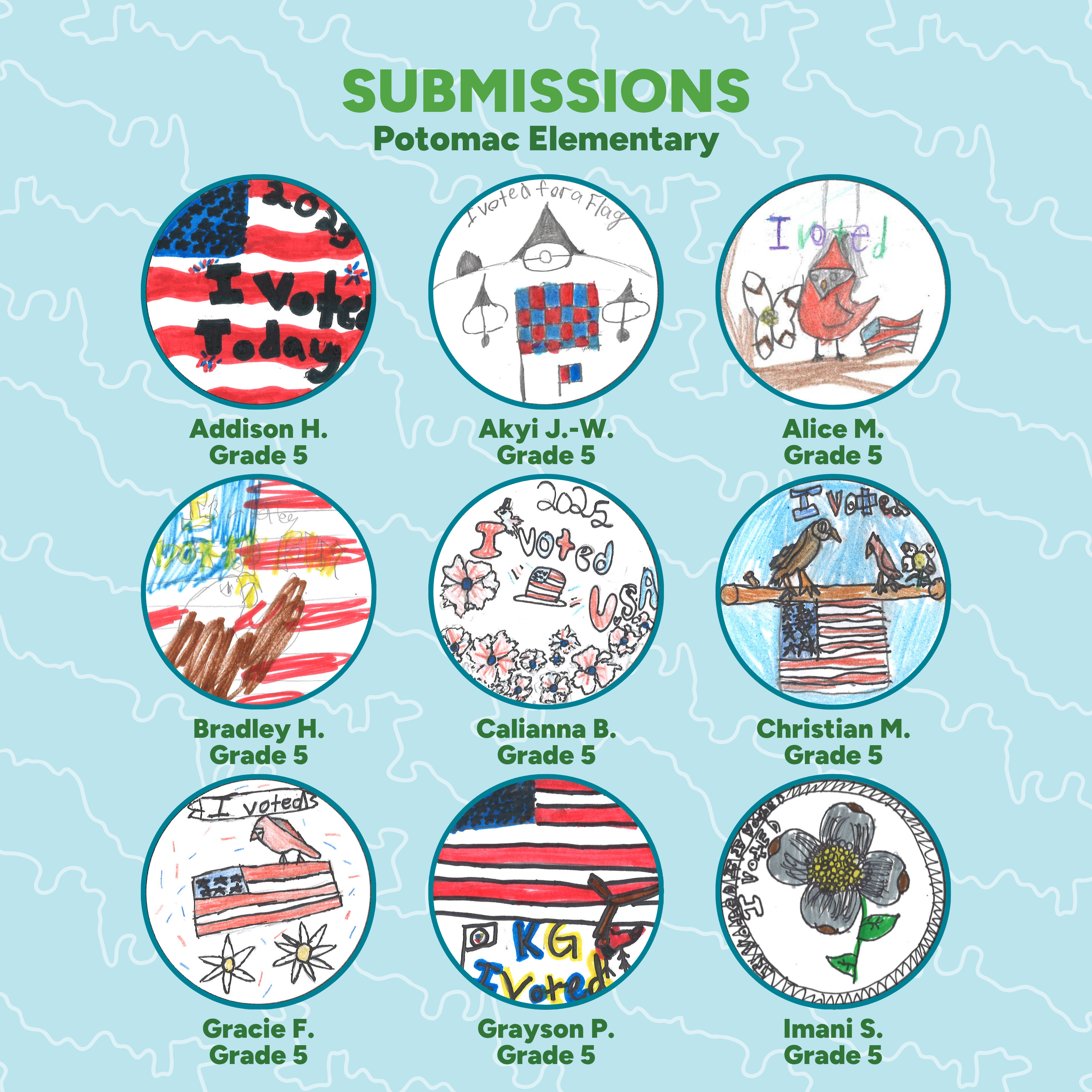 I Voted Sticker Contest Submissions 2